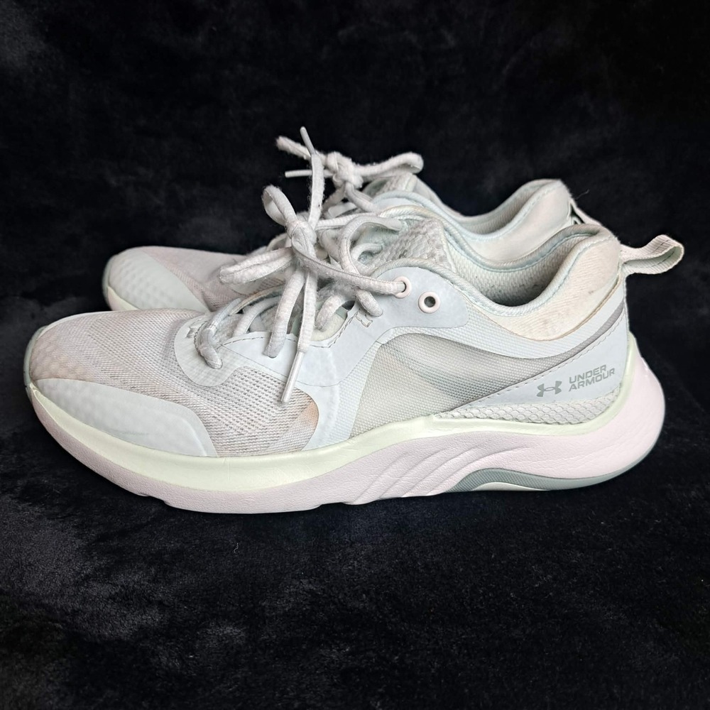 Under Armour HOVR Women's Size 8 Blue White Running Shoes Sneakers.